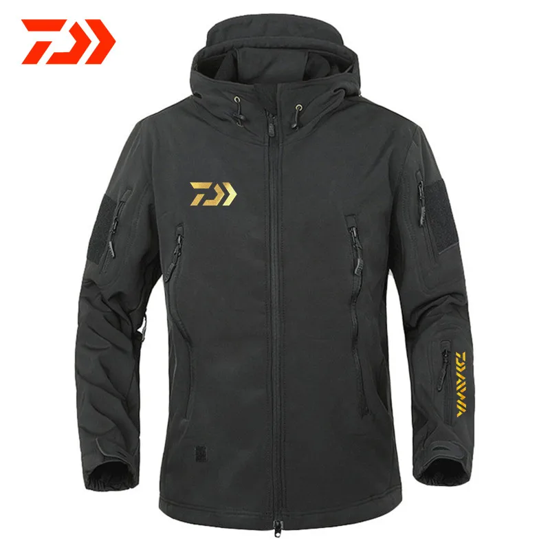 

2021 New Autumn Winter DAIWA Fleece Warm Fishing Jacket Winter Fishing Clothes Waterproof Breathable Fishing Clothing 228#