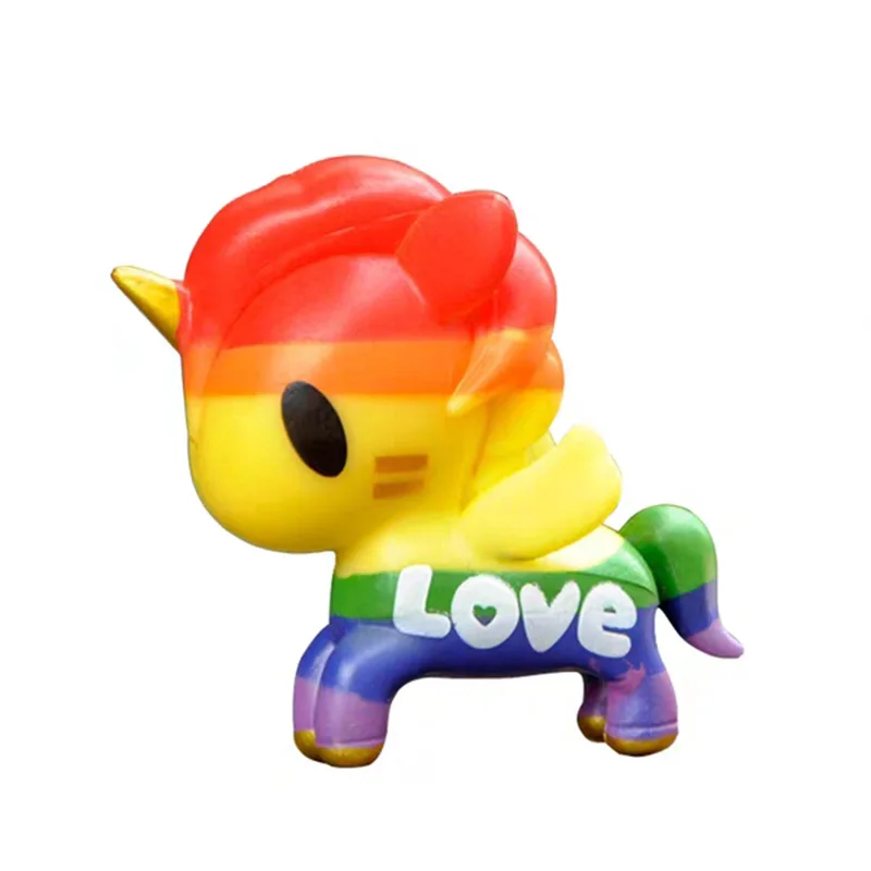 Виниловые куклы с единорогом лошадью пони Мультяшные аниме экшн фигурки супер