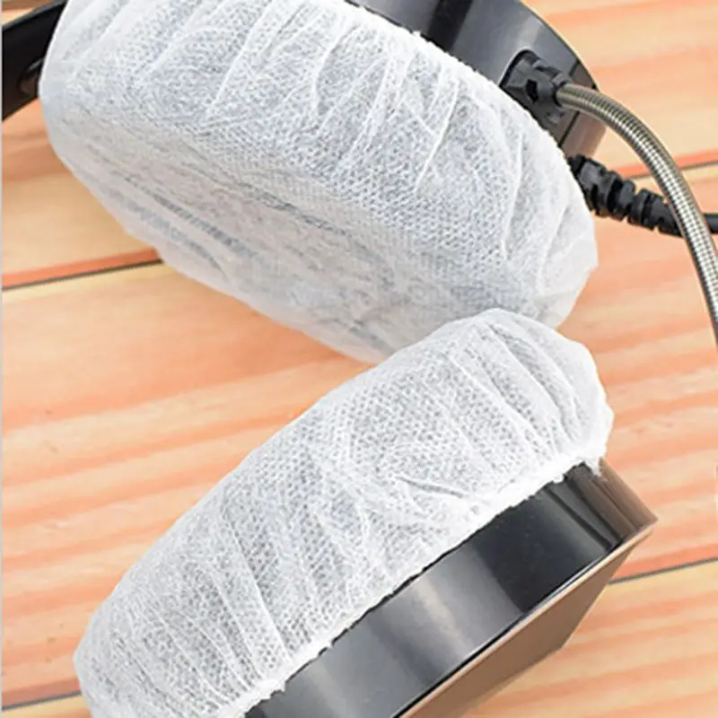 

100Pcs/Bag Replacement Disposable Headphone Cover Nonwoven Fabric Earmuff Cover Cushion for 10-12CM Headset Accessories