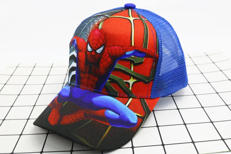 9 39 цветов, шапки для маленьких мальчиков и девочек, SPIDER-MAN хлопковая детская бейсбольная кепка с вышитыми героями мультфильмов, Кепка в стиле хип-хоп для мальчиков и девочек, бейсболка - Цвет: 9