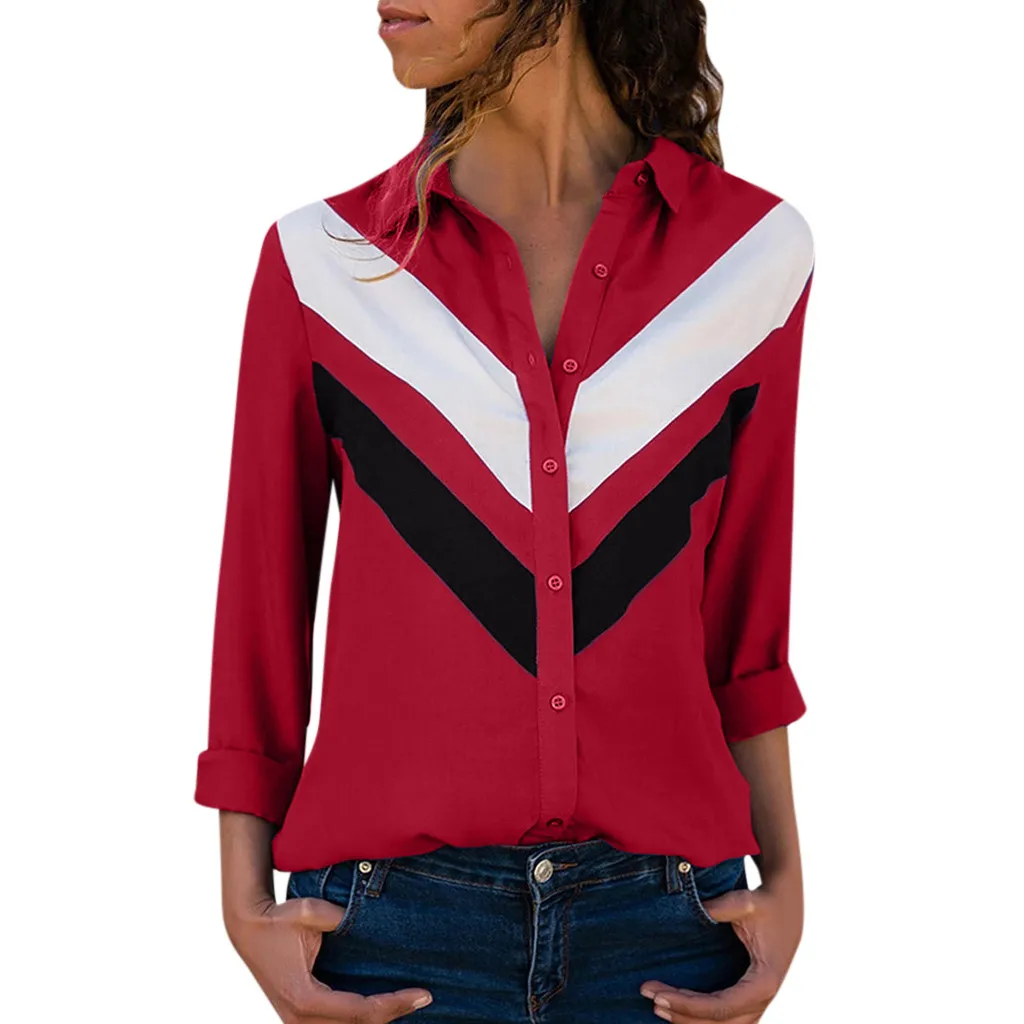 Женская рубашка с длинным рукавом SAGACE повседневная сексуальная разные цвета в