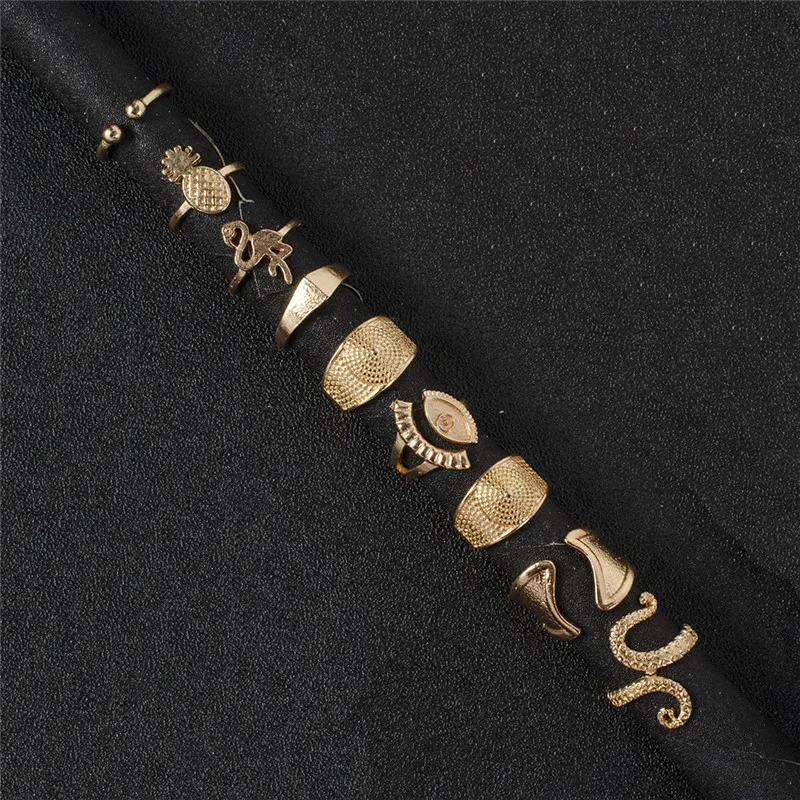 Богемные опаловые набор колец с кристаллами в форме капли звезды геометрические