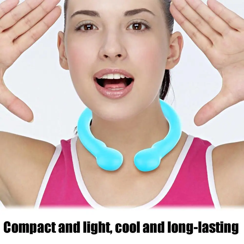 

Summer Neck Cooling Tube Wearable Safe Reusable Hand-free Ice Ring Heatstroke Prevention Cooling For Outdoor Sports 2021 New