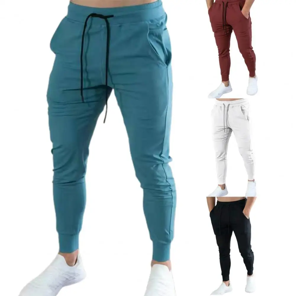 

Стильные мужские спортивные брюки с глубокой промежностью, износостойкие мужские спортивные брюки со средней талией, брюки для фитнеса, по...