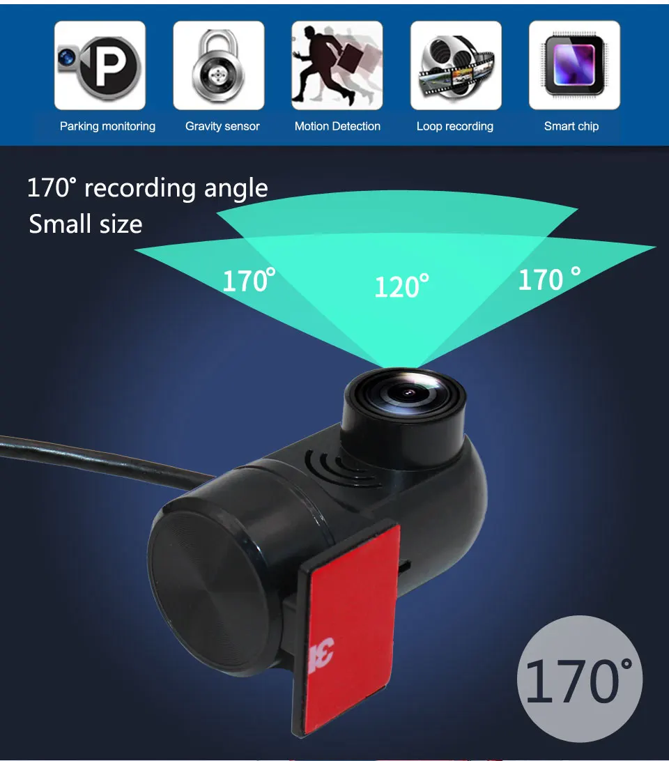 Smartour Мини DVR Dashboard камера USB рекордер для автомобиля с ночным видением 1280*700