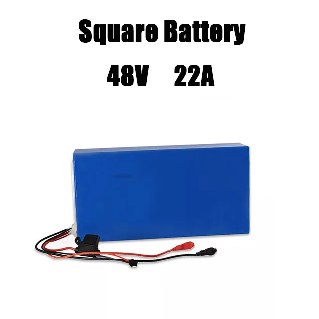 48v 20ah квадратная аккумуляторная батарея, литиевая велосипедная батарея 36v 48 вольт, аккумуляторы с квадратной верхней трубкой, сумка для хранения батарей для горного велосипеда - Цвет: 48V22A battery