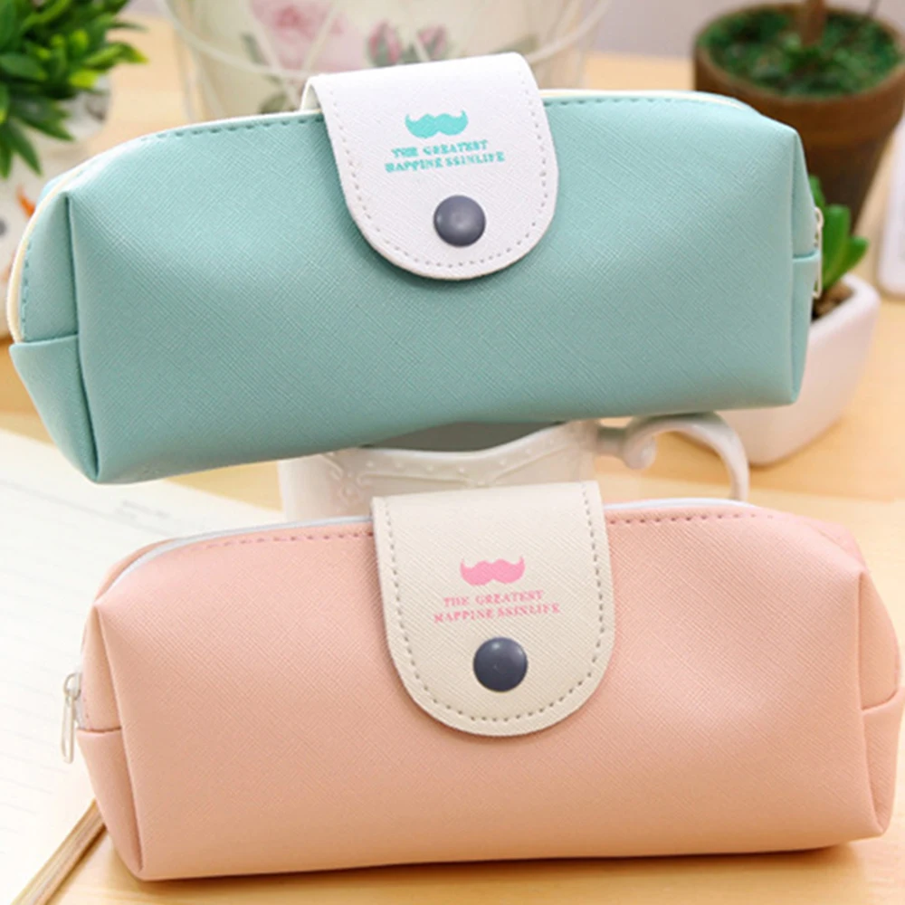 Чехол для карандашей большой емкости прочный кожаный материал