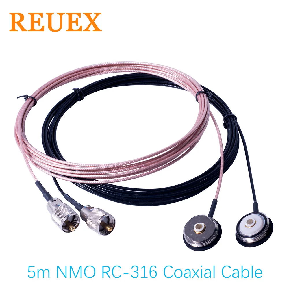 

Nagoya Car Mobile Two Way Radio Walkie Talkie 5m Super Gainer Low Loss RG-316 Coaxial Cable NMO Connect