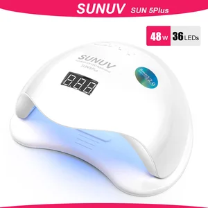 Ультрафиолетовая Светодиодная лампа SUNUV SUN5 Plus 48 Вт, Сушилка для ногтей для всех типов геля 99 с, низкий нагрев, 36 светодиодов, УФ-лампа для двух рук, аппарат для маникюра