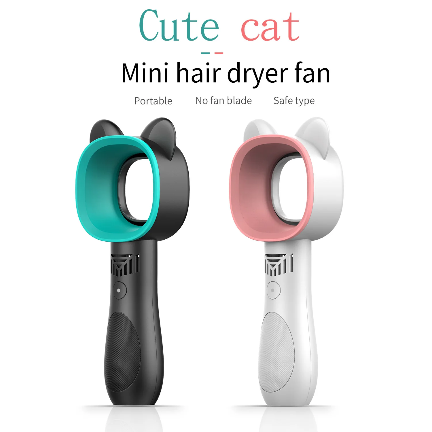

Rechargeable Battery Operated Mini Cute Usb Fan Personal Handheld Bladeless Fan Portable Leafless Mini Fan