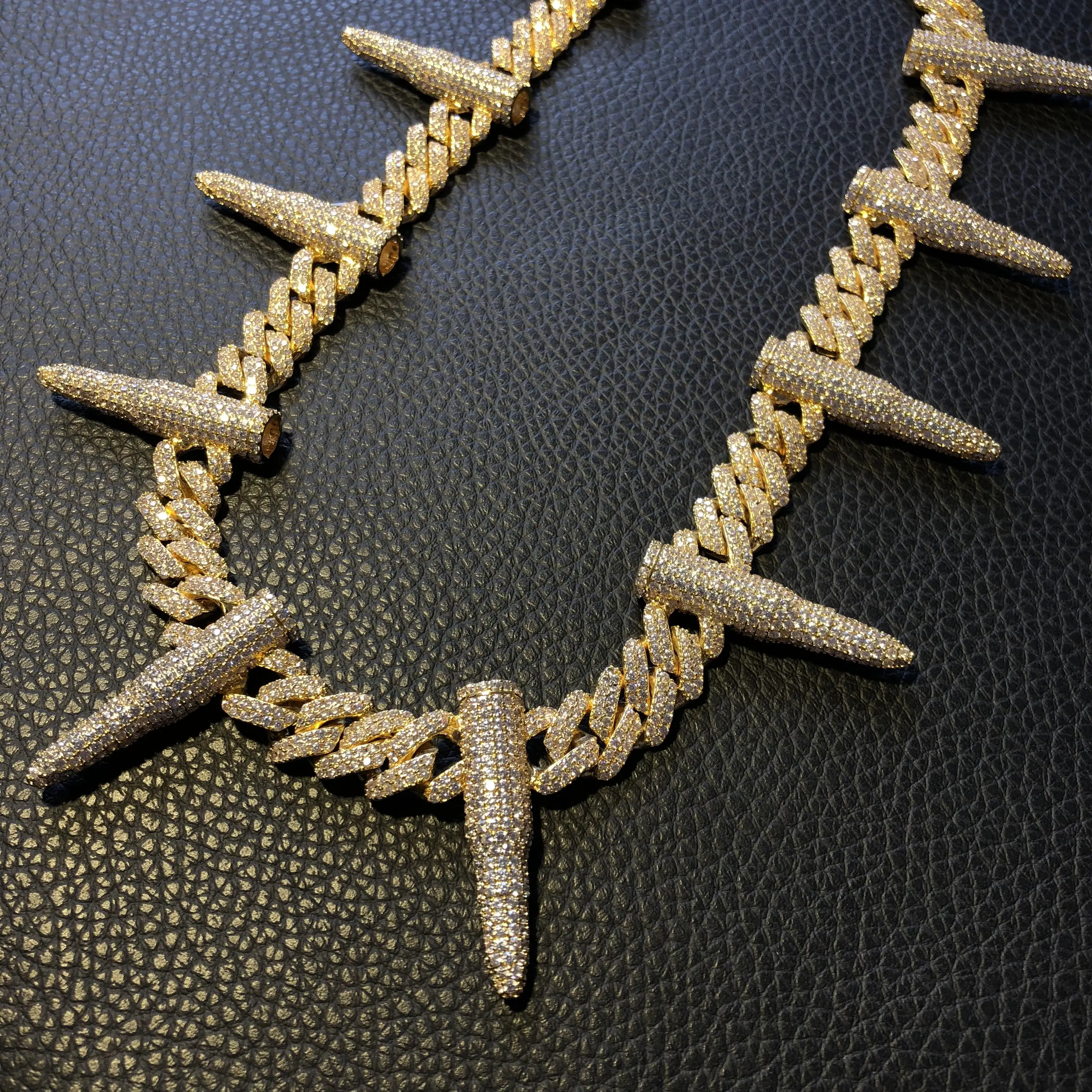 Ледяной выход 12 мм кубинская цепочка с кольцом | Украшения и аксессуары