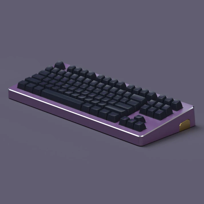 MAXKEY черно фиолетовые колпачки для клавиш 136 с профилем SA проводной USB