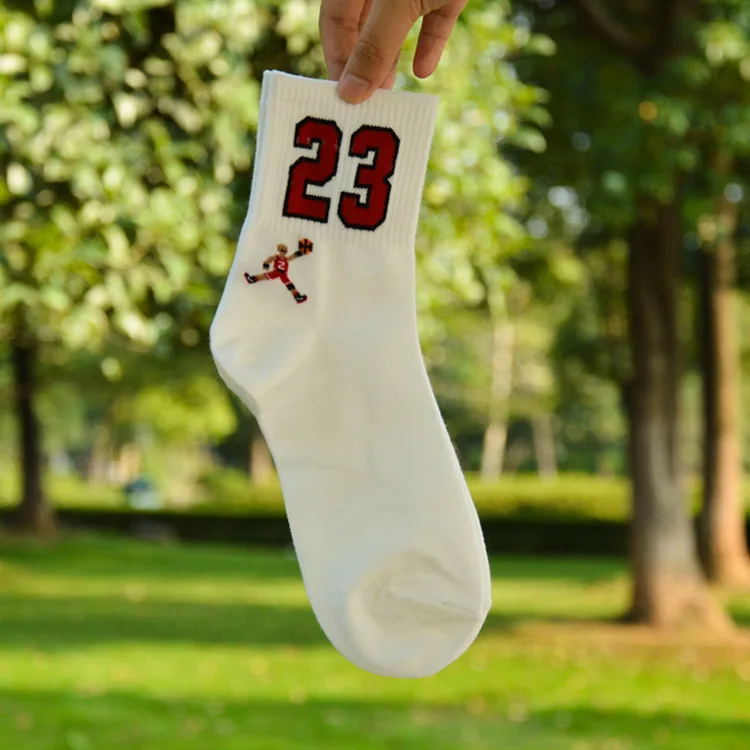 Пара забавных и удобных спортивных носков унисекс пара баскетбольных хлопковые