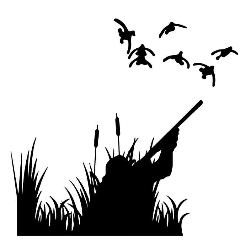 

S50776# Black Transparent Car Stickers Vinyl Decal Wild Duck Hunting Hunters V3 Decorative Accessories Laptop Helmet