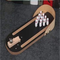 childrens educational toys wooden mini bowling family parent child interaction decompression creative board game toys