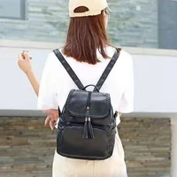 ddjpd fashion women anti theft backpack vintage leather tassel casual backpack ladies street travel student bag