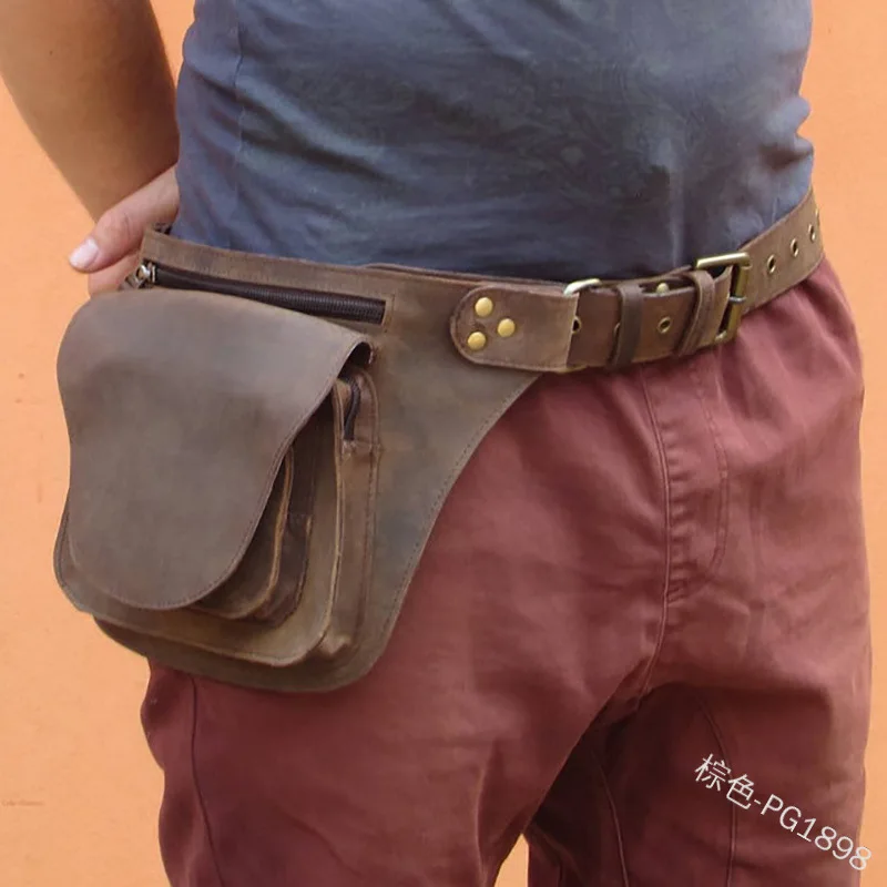 Сумка кошелек в средневековом стиле для косплея кожаный карманный пояс викингов