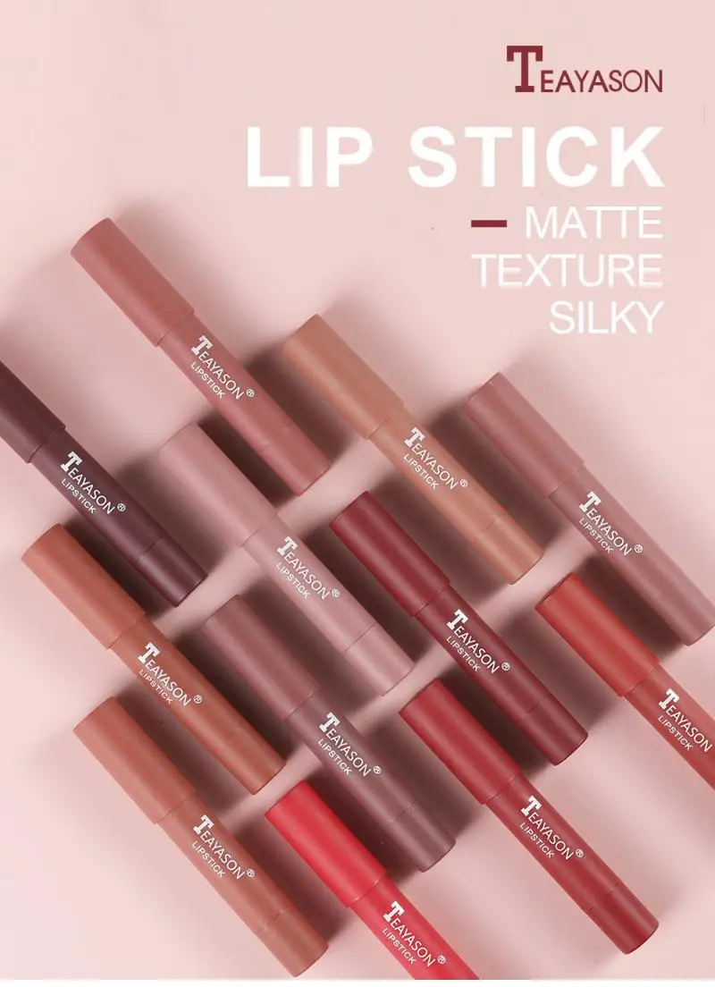 Матовый карандаш для губ 3 шт./компл. водостойкая прочная Профессиональная помада