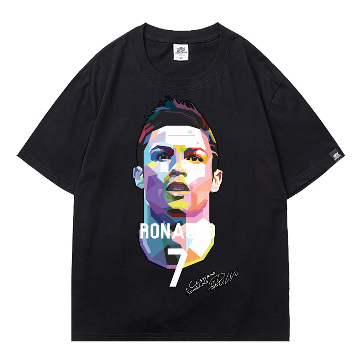 

Cristiano Ronaldo Cr-7 Harajuku Print Short Sleeve Football Jersey Unisex Streetwear T-shirt Harajuku Print CR7 T-Shirt