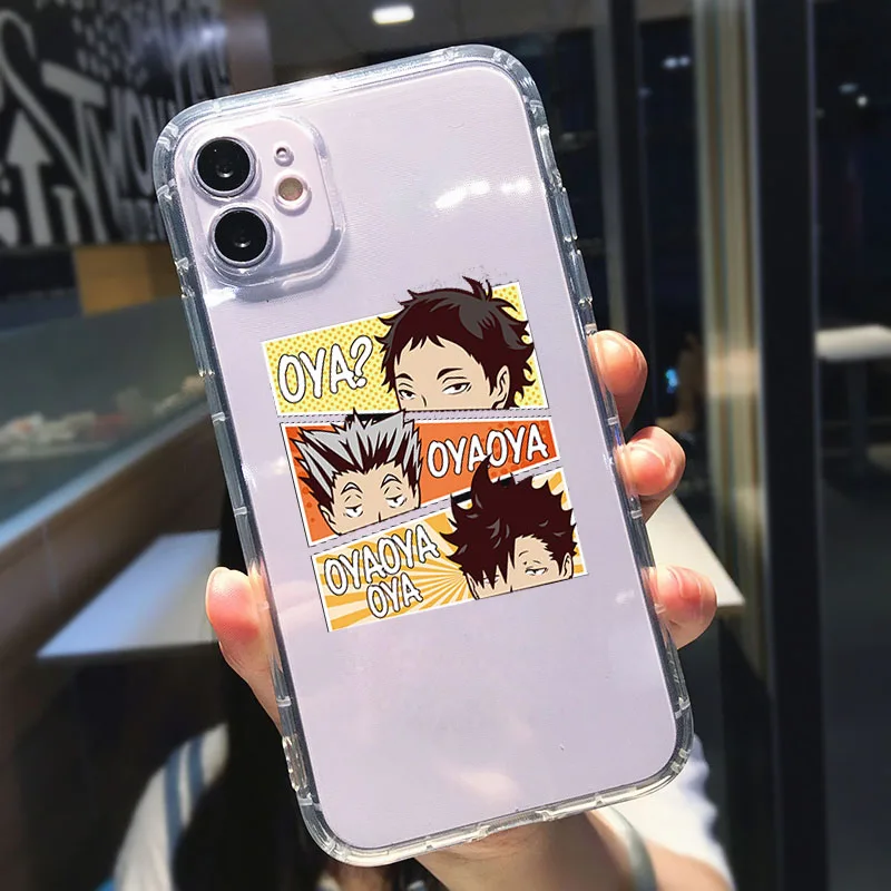 GYKZ симпатичный японский Аниме Haikyuu Прозрачный чехол для телефона iPhone 13 11 Pro 12 XR X XS
