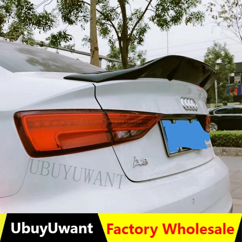 

Fit For Audi A3 2015 2016 2017 2018 2019 ABS / Carbon Fiber Exterior Rear Spoiler Tail Trunk Boot Wing Decoration Car Styling