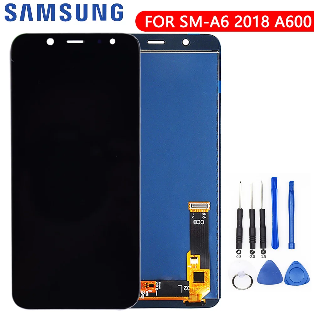 

ЖК-дисплей для SAMSUNG Galaxy A6 2018 A600, сменный сенсорный экран с цифровым преобразователем в сборе для SAMSUNG A6 A600F A600FN