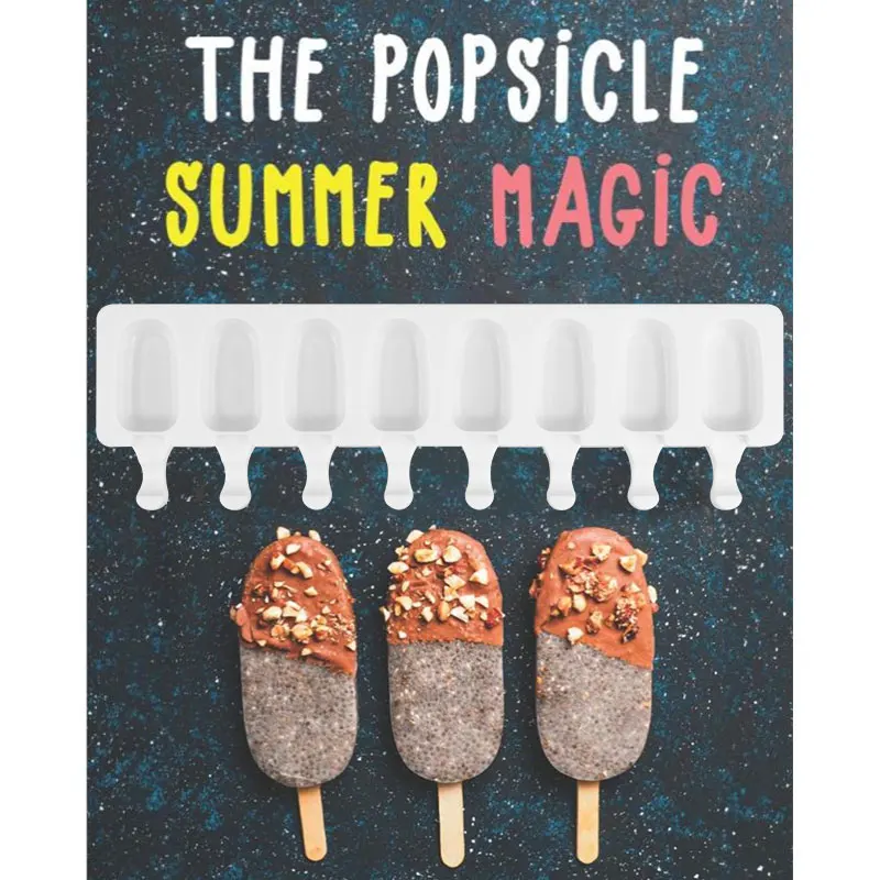 Силиконовая форма SILIKOLOVE для мороженого 8 ячеек сделай сам домашнего фруктового