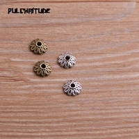 100pcs 388mm two color bead caps charm hollow round flower pendants jewelry accessories diy receptacle charms