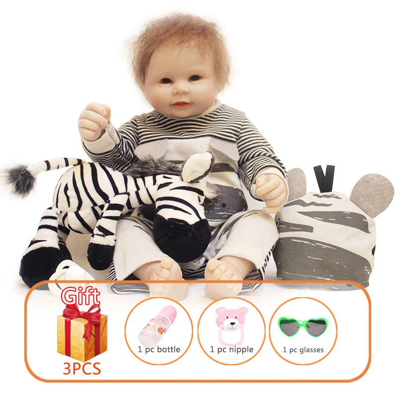 20 дюймов цельная силиконовая кукла для новорожденных имитация мягкой резины