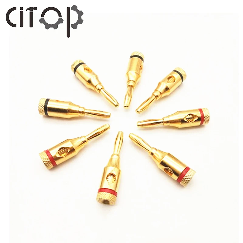 2 шт./компл. 4 мм позолоченный медный усилитель связывающая стойка розетка типа