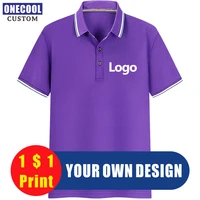 summer men and women polo shirts custom front and rear logo embroidery 12 color tops high quality printed clothing oncool