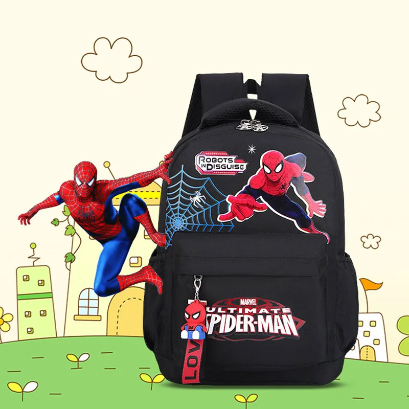 Disney Cartoon Anime Children's School Bag 2021 New Cartoon Spiderman Kids Backpack Boys Girs Primary School Student Schoolbag