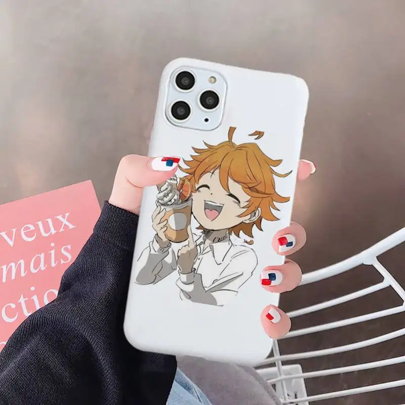 

The Promised Neverland japan anime Phone Case Candy Color for iPhone 6 7 8 11 12 s mini pro X XS XR MAX Plus