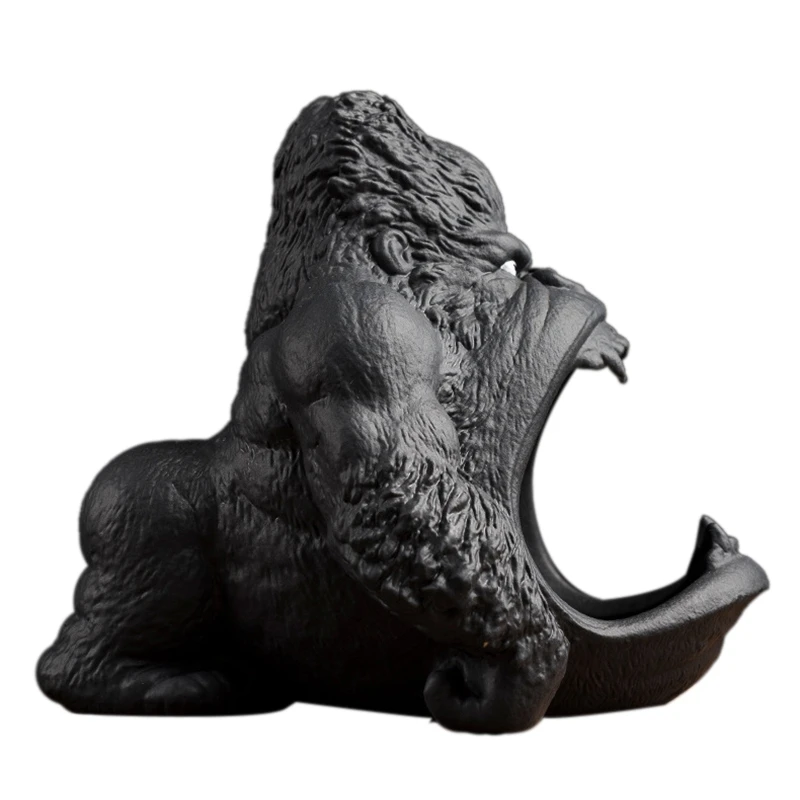 

Nordic Style Ceramic Gorilla Shape Ashtray Anti-Fly Ash Mini Ashtray For Room Ashtray For Home Ornament