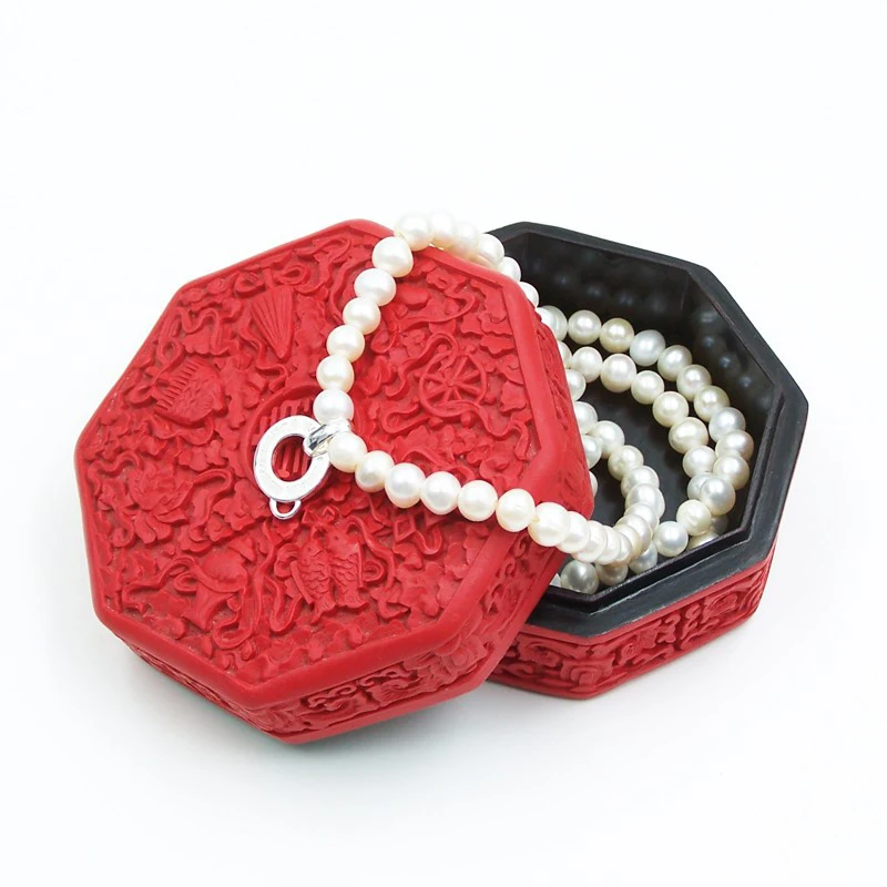 6 мм Ожерелье из пресноводного жемчуга с бусинами для женщин и мужчин