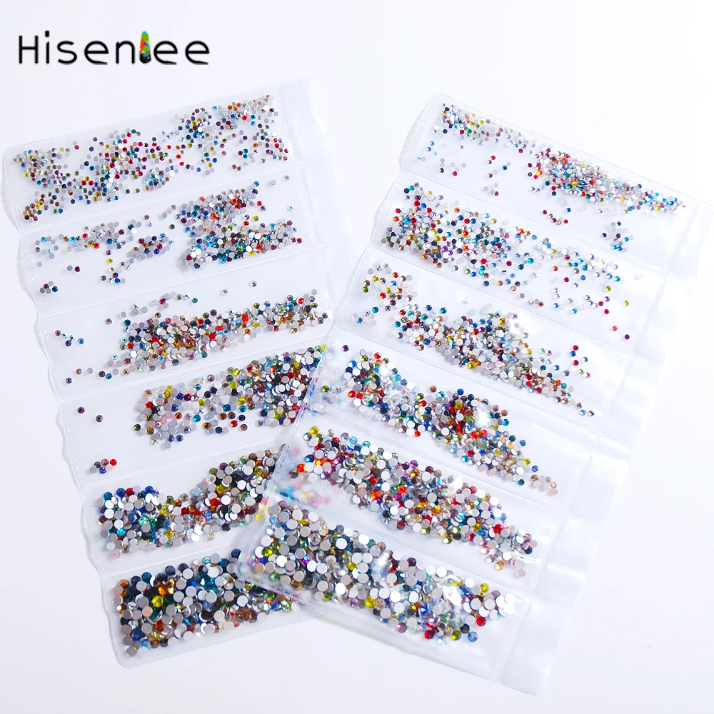 1728 шт. стеклянные стразы для ногтей 6 размеров | Красота и здоровье
