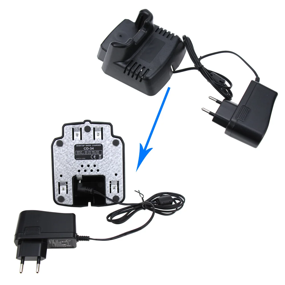10X CD-34 Desktop Rapid Battery Charger for Vertex Handheld Radio VX-351 VX-354 VX351 VX354