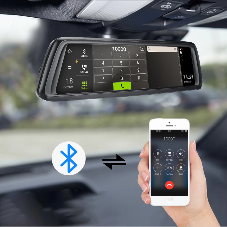 4G Android автомобильный видеорегистратор 2G ram 32G rom Dash камера ADAS gps WiFi FHD 1080P удаленный монитор рекордер зеркало заднего вида камера V9-2CH