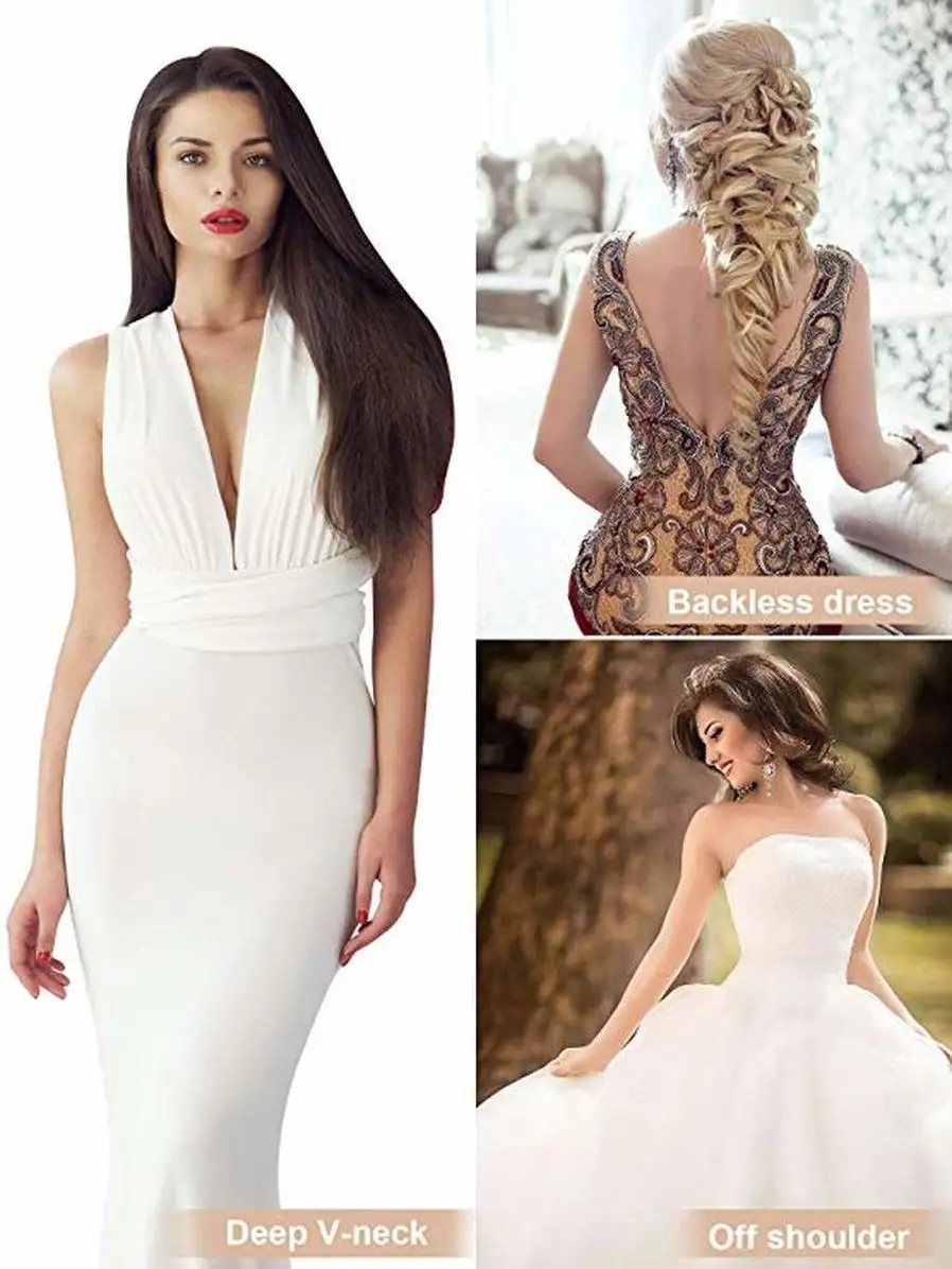 Halyuhn 2 шт. бюстгальтер пуш-ап-без бретелек липкий невидимый с открытой