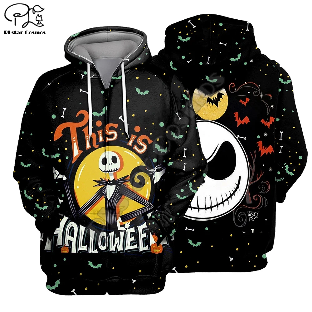 

PLstar Cosmos Halloween Nightmare before Christmas jack skellington Michael Myers Men/Women 3Dprint Hoodies Funny Pullover A-8