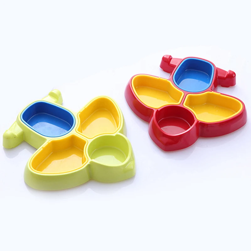

Children Cartoon Cute Airplane Styling Plate Small Children Solid Multi-Fun Interesting Solid Eraser Plate Baby Tableware