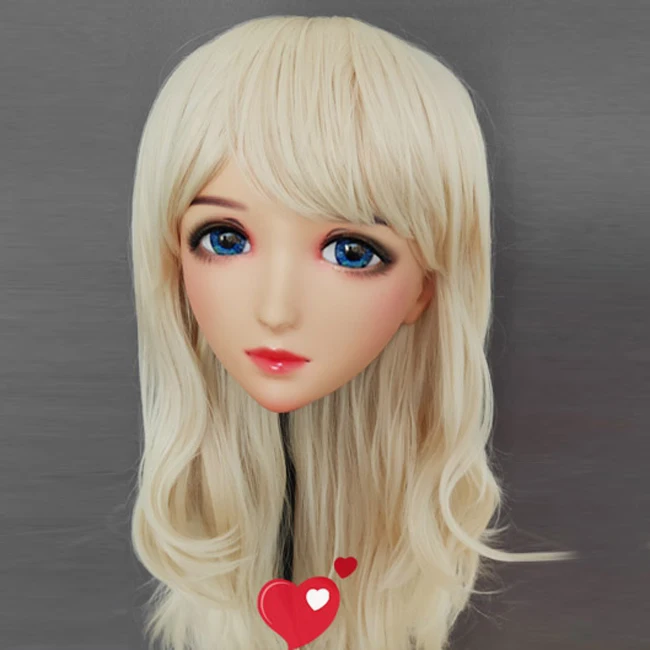 Mo-02) Женская милая девушка Смола половина головы кигуруми BJD глаза кроссдресс в стиле японского аниме маска Лолиты с глазами и париком