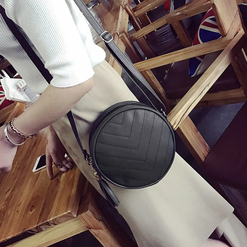 25 # Женская круглая Повседневная сумка на плечо Регулируемая плетеная маленькая