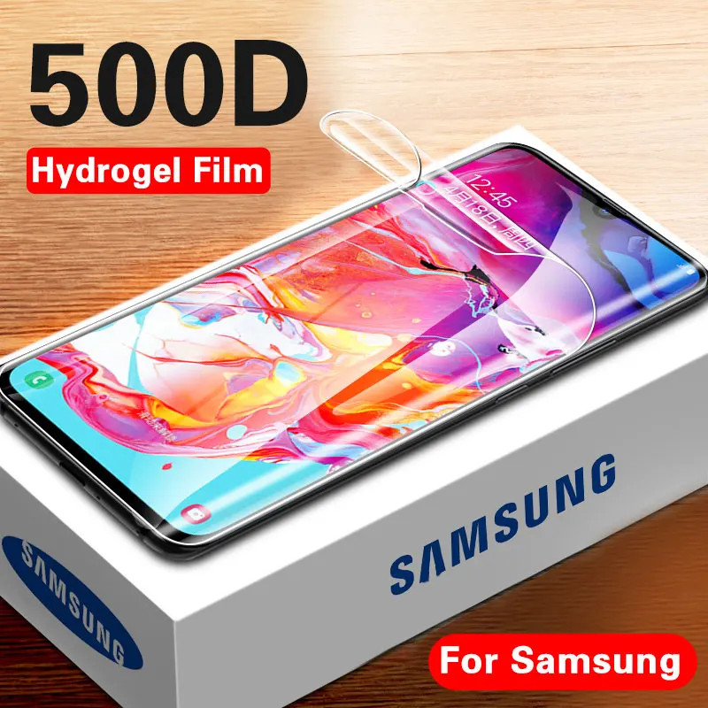 500D полная Защита экрана для samsung galaxy A10 A20 A30 A50 A70 Защитная Гидрогелевая пленка S8 S9 S10 Plus S10e без стекла