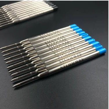 

STOHOLEE 20Pcs Black Pen Refill Good Quality for Ballpoint Pen Refill Blue Ink Stationery Gift School Office Suppliers