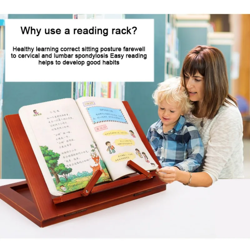 Складная деревянная рамка для чтения Подставка планшета переносная Книжная