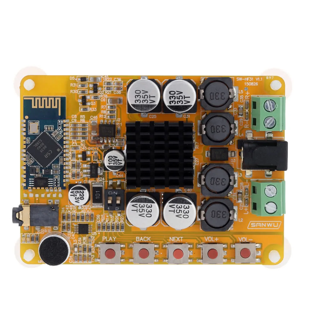 TDA7492 беспроводной Bluetooth 4 0 2*50 вт 2-канальный аудио ресивер стерео цифровой