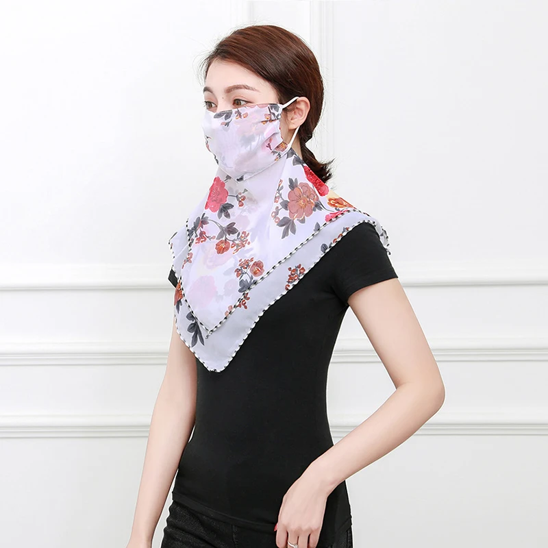 Женская маска для лица велоспорта летняя защиты от УФ-лучей Солнцезащитная