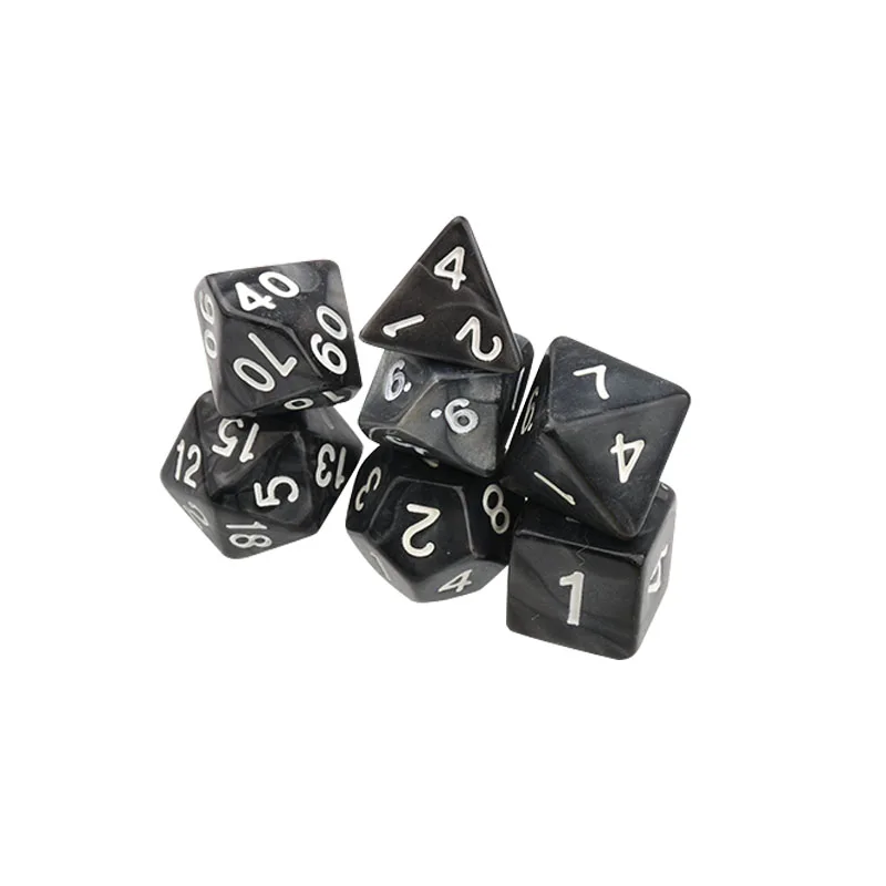 Набор Игральный костей D4 D20 10 Цвета TRPG драконов многосторонний лотереи