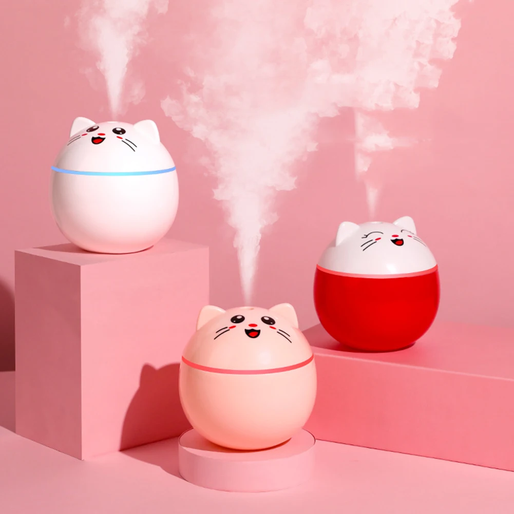 

USB Fogger Mist Maker New Humidifier Filters Cat Night Light LED Lamp Office Home Mini Mist Maker Humidifier
